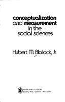 Conceptualization and measurement in the social sciences /