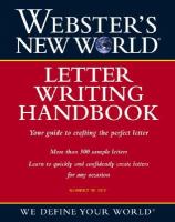 Webster's New World letter writing handbook