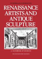 Renaissance artists & antique sculpture : a handbook of sources /