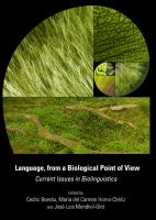 Language, from a Biological Point of View : Current Issues in Biolinguistics.