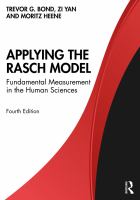 Applying the Rasch model : fundamental measurement in the human sciences /