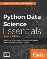 Python data science essentials : become an efficient data science practitioner by understanding Python's key concepts /