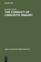 Conduct of Linguistic Inquiry.