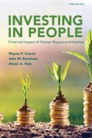 Investing in People : Financial Impact of Human Resource Initiatives.