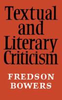Textual & literary criticism /