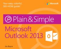 Microsoft Outlook 2013 plain & simple.
