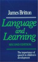 Language and learning /