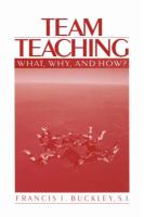 Team teaching : what, why, and how? /