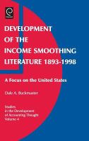 Development of the income smoothing literature, 1893-1998 : a focus on the United States /