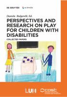 Perspectives and research on play for children with disabilities. Collected papers /