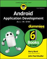 Android Application Development All-in-One For Dummies, 3rd Edition /