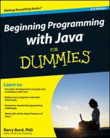Beginning programming with Java for dummies /