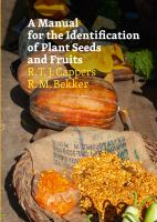 MANUAL FOR THE IDENTIFICATION OF PLANT SEEDS AND FRUITS.