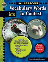 Vocabulary words in context.