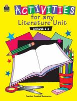 Activities for any literature unit : intermediate /