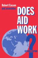Does aid work? : report to an intergovernmental task force /