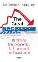 The Great Recession : rethinking macroeconomics for employment and development /
