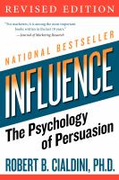Influence : the psychology of persuasion /