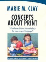 Concepts about print : what have children learned about the way we print language? /