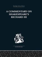 A commentary on Shakespeare's Richard III /