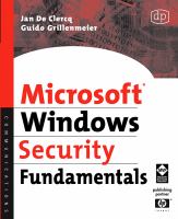 Microsoft windows security fundamentals /
