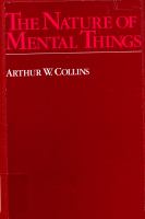The nature of mental things /