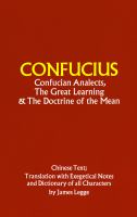 Confucian analects, the great learning, and the doctrine of the mean /