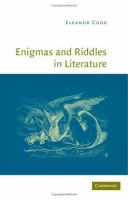 Enigmas and riddles in literature /