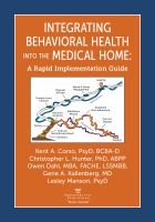 Integrating behavioral health into the medical home : a rapid implementation guide /