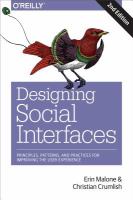 Designing social interfaces : principles, patterns, and practices for improving the user experience /