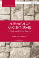 In search of 'ancient Israel' /