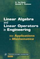 Linear algebra and linear operators in engineering : with applications in Mathematica /