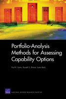 Portfolio-analysis methods for assessing capability options /