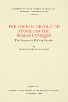 The Four Interpolated Stories in the Roman Comique : Their Sources and Unifying Function.