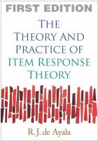 The theory and practice of item response theory /