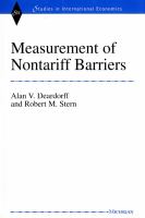Measurement of nontariff barriers /