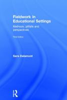Fieldwork in educational settings : methods, pitfalls and perspectives /