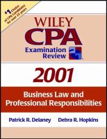 Wiley CPA examination review, 2001 business law and professional responsibilities /