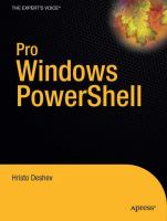 Pro Windows PowerShell /