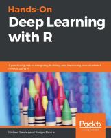 Hands-On Deep Learning with R /