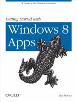 Getting started with Windows 8 Apps /