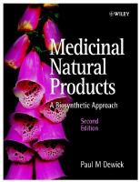 Medicinal natural products a biosynthetic approach /
