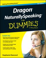 Dragon NaturallySpeaking for dummies /
