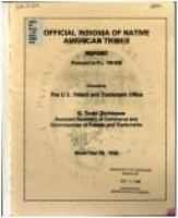 Official insignia of Native American tribes : report pursuant to P.L. 105-330 /