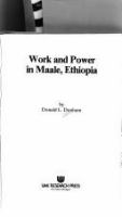 Work and power in Maale, Ethiopia /