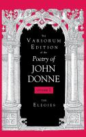 The variorum edition of the poetry of John Donne /