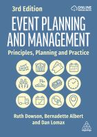Event planning and management : principles, planning, and practice /