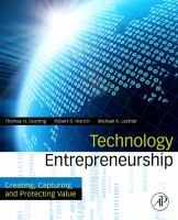 Technology entrepreneurship : creating, capturing, and protecting value /