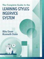 The complete guide to the learning styles inservice system /