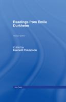 Readings from Emile Durkheim /